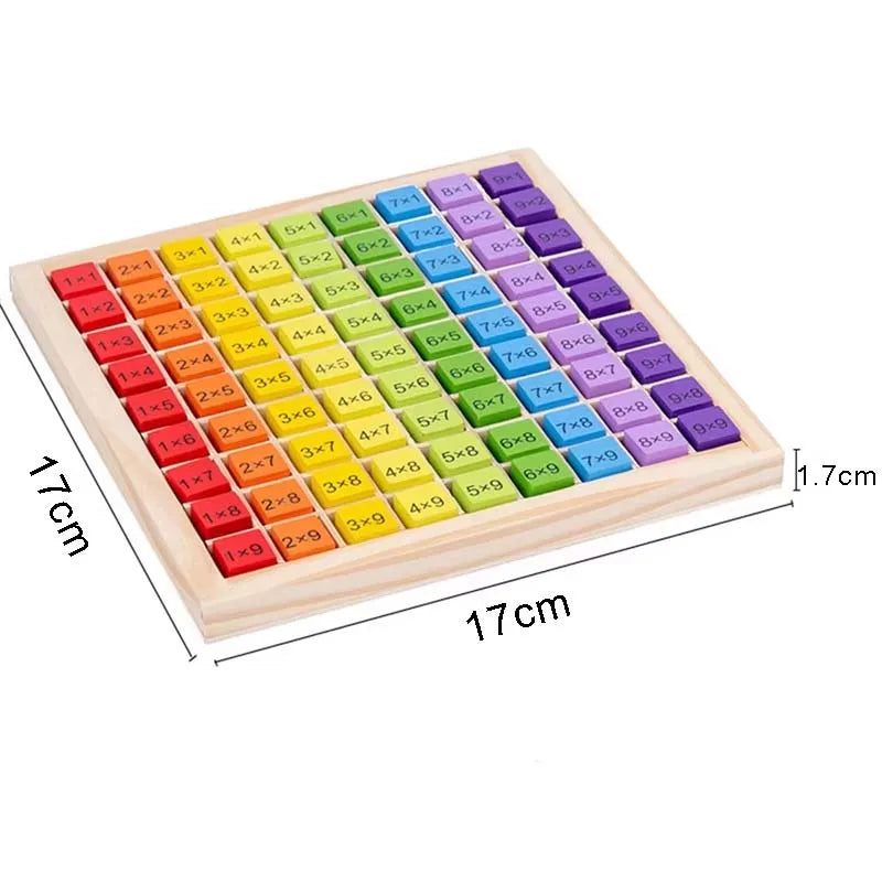 Montessori Children Educational Toys Wooden Multiplication Board Game for Multiplication Table Math Arithmetic Teaching Aids