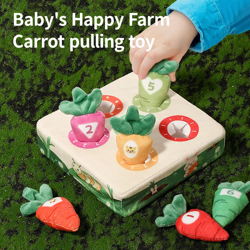 Baby Montessori Toy  Carrot Harvest Game Pull Turnip Toddler Motor Skills Training Color Learning Educational Toys For Children