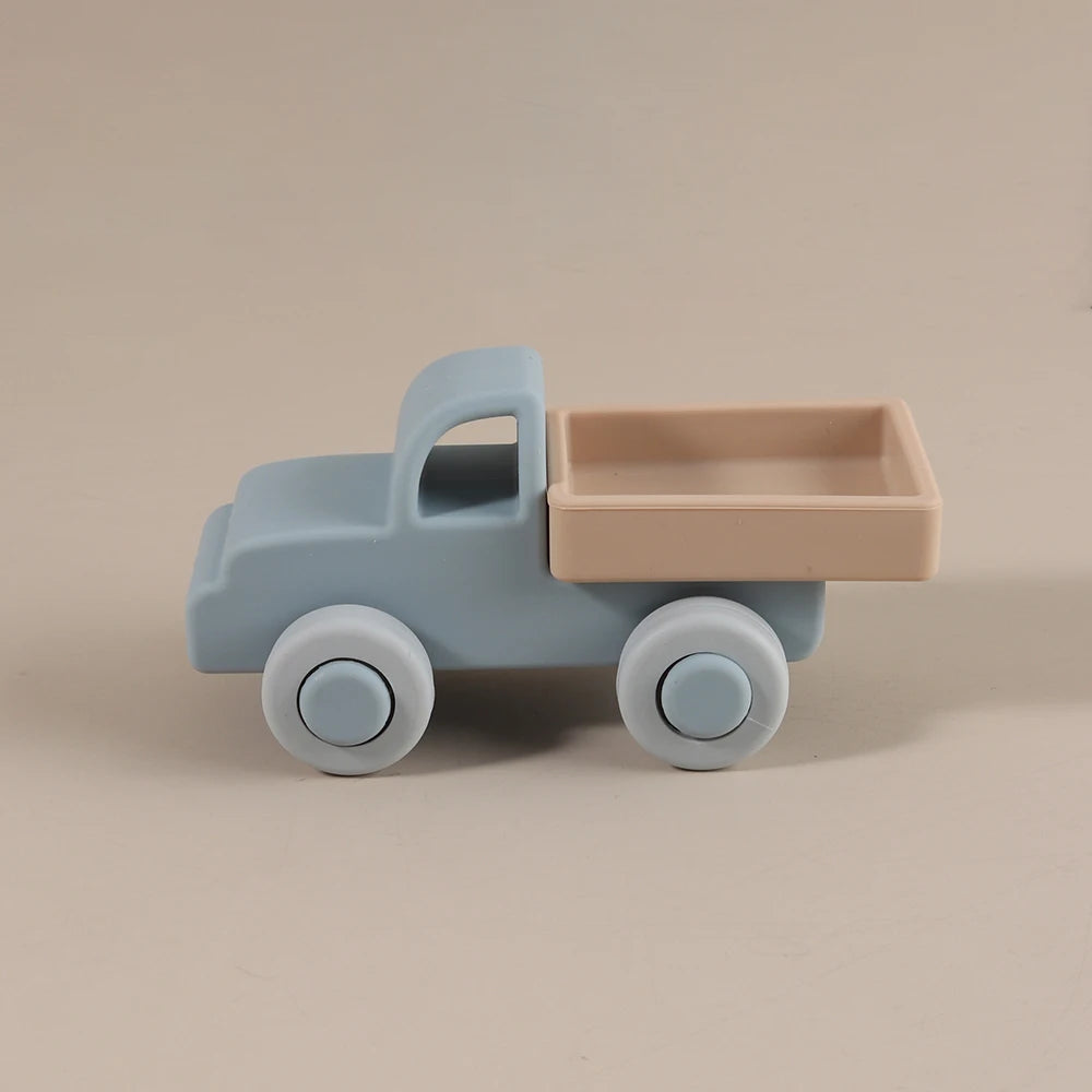 Personalized Baby Teether Silicone Car Truck Toy Motorbike Airplane Teething Toy Infant Montessori Educational Toy