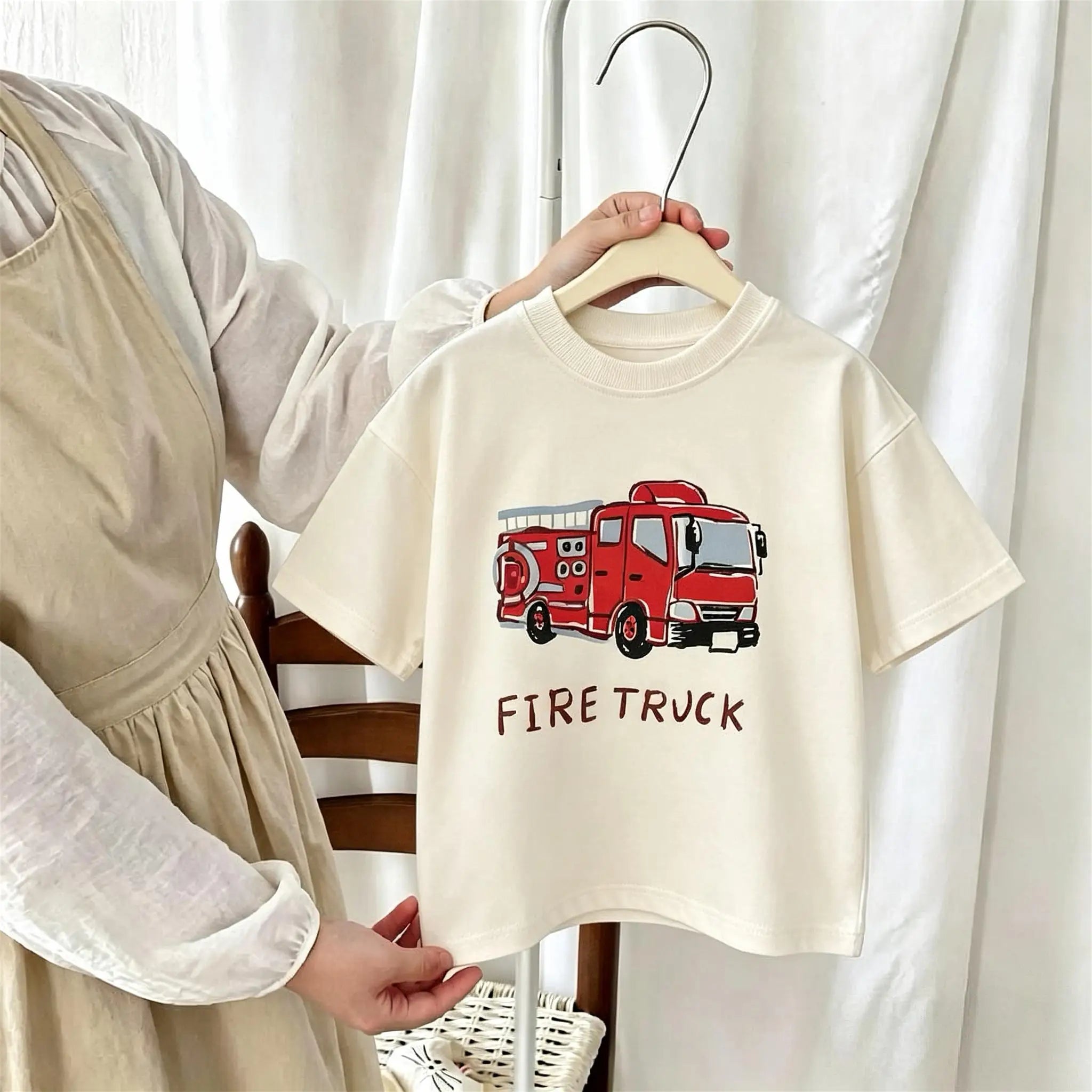 T-shirt For Boys Clothes 2026 New Summer Short Sleeve Tops Kids Tees Printed Car Fashion Crewneck Children's Tshirts 1-7 Age
