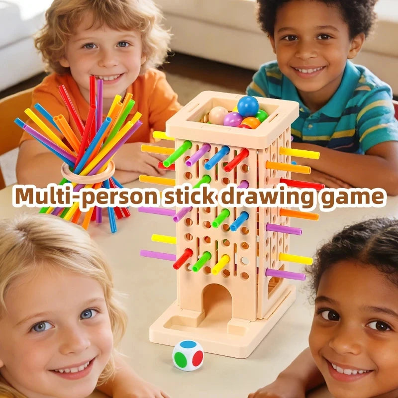 NEW Montessori Stick Pulling Game - Colorful Fine Motor Skills Toy, Parent-Child Interactive Educational Toy