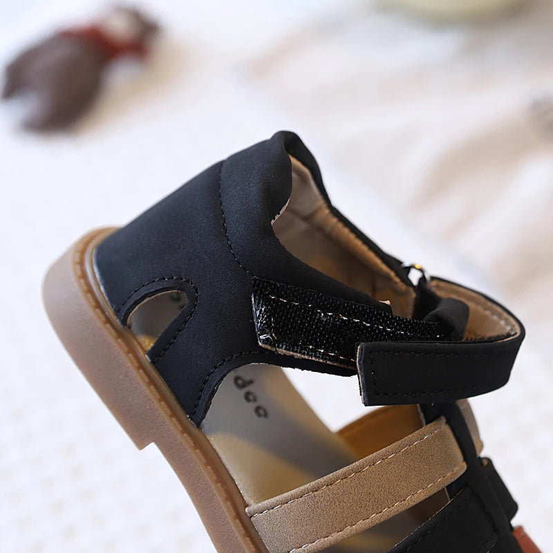 Boys Summer Closed Toe Sandals Anti-Collision Soft Sole Beach Shoes Non-Slip Rubber Bottom Toddler Casual Footwear 21-30