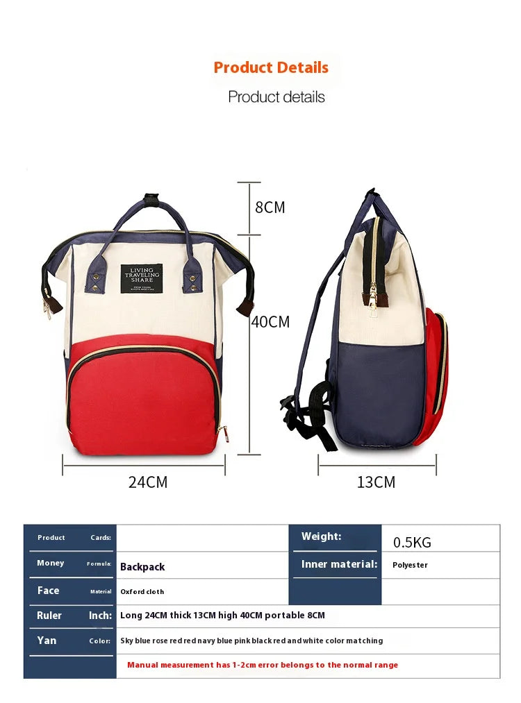 Large Capacit Wide Open Designed Baby Diaper Bag, Multi-Function Waterproof Travel Backpack Nappy Tote Bags for Mom & Dad,