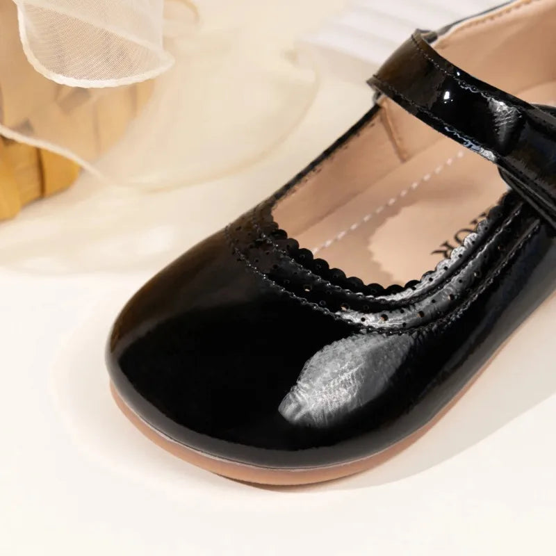 Girls' Leather Shoes 2026 Spring/Autumn New Simple Solid Color Kid's Princess Single Shoes Lightweight Children's Shoes 21-30