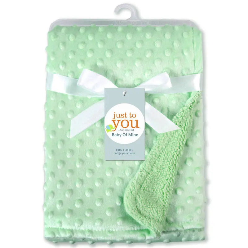 Winter Solid Baby Blanket & Swaddling Newborn Thermal Soft Fleece Blanket Toddler Bedding Warm Quilt Infant Bedding Swaddle Wrap
