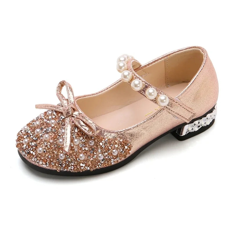 Girls Shoe Kids Shoes Princess Shoes Girl 2026 Summer Temperament Soft Sole Anti Slip Crystal Leather Shoe Infant Girl‘s Sandal