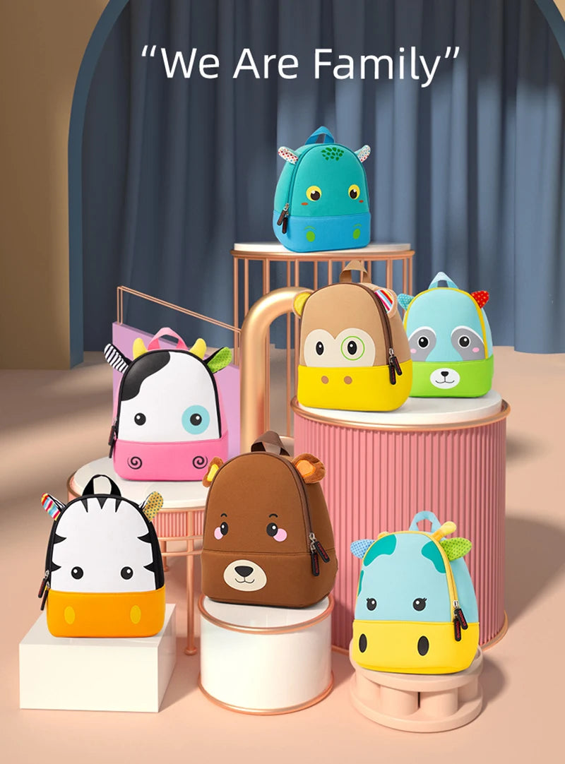 New Children School Bags 3D Biomimetic Animal Kids Backpack Kindergarten Boys and Girls School Bags Mini Backpack Book Bag