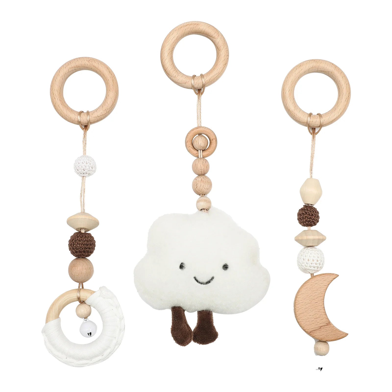 Baby Toys Wooden Play Gym Toys Nordic Baby Room Decor Wood Nursery Sensory Toy Gift Infant Room Clothes Rack Accessories Rattles