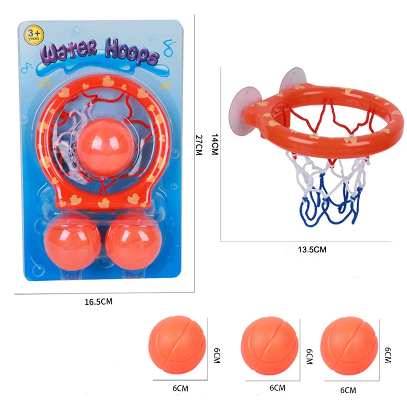 Baby Bath Toys Toddler Boy Water Toys Mini Shooting Basket Bathtub Water Play Set Shooting Basketball Hoop Play Water Game Toy