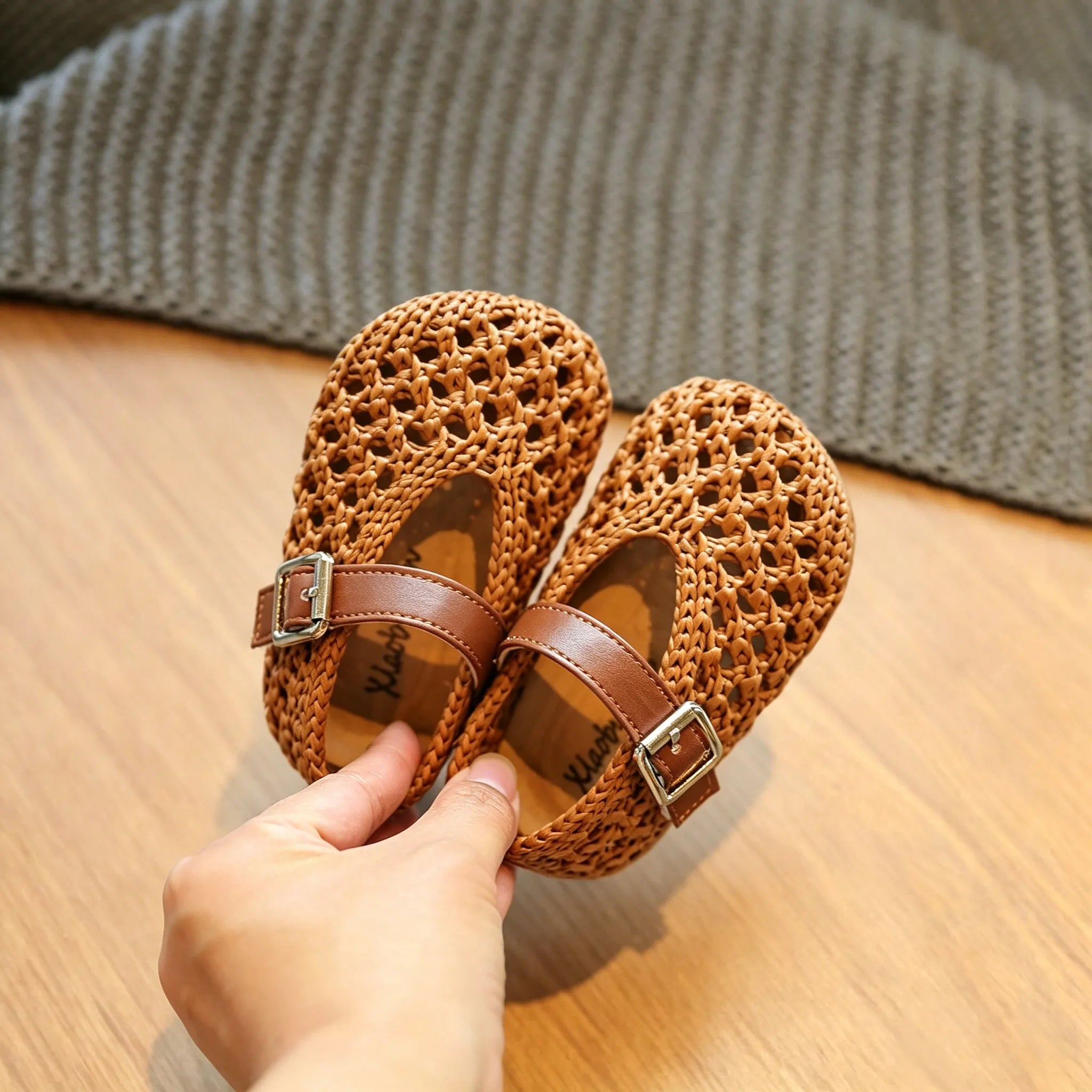 2026 New Summer Baby Shoes For Girls Cut-out Breathable Toddler Kids Sandals Soft Sole Non-slip Fashion Little Girls Sneakers
