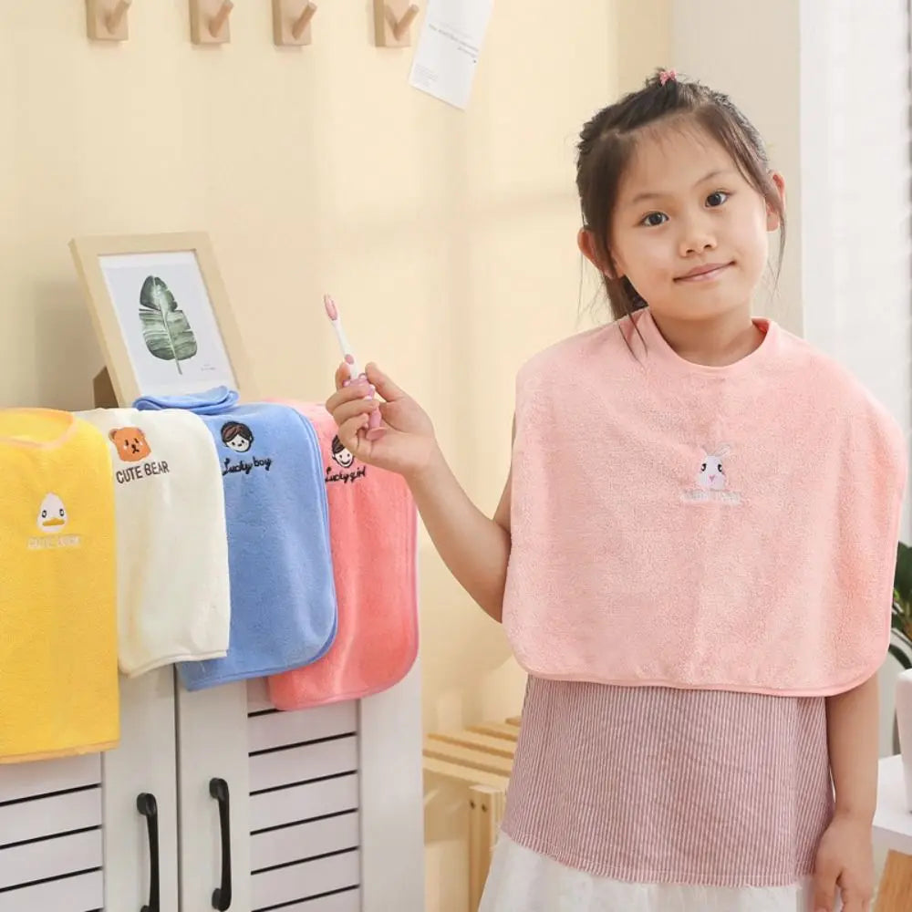 Soft Baby Bibs Skin Friendly Adjustable Snaps Children's Washcloth Water Absorbent Toddler Face Towel for Feeding Eating