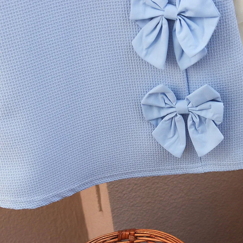 Girls' Dress Spring and Autumn 2024New Princess Dress Spring Baby's First Birthday Party Small Fragrant Bowknot Dress