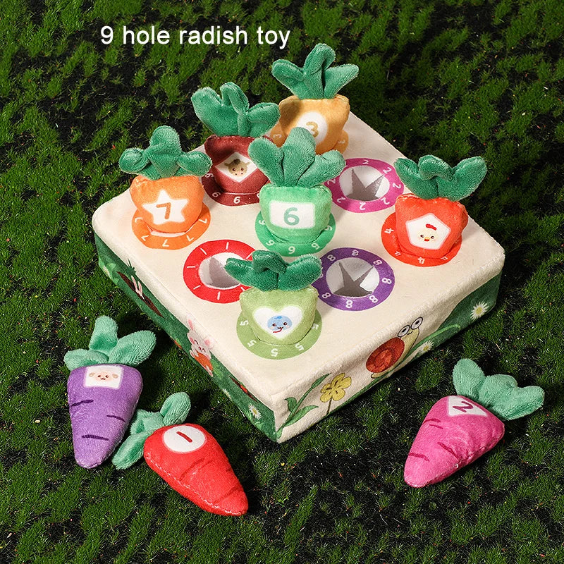 Baby Montessori Toy  Carrot Harvest Game Pull Turnip Toddler Motor Skills Training Color Learning Educational Toys For Children