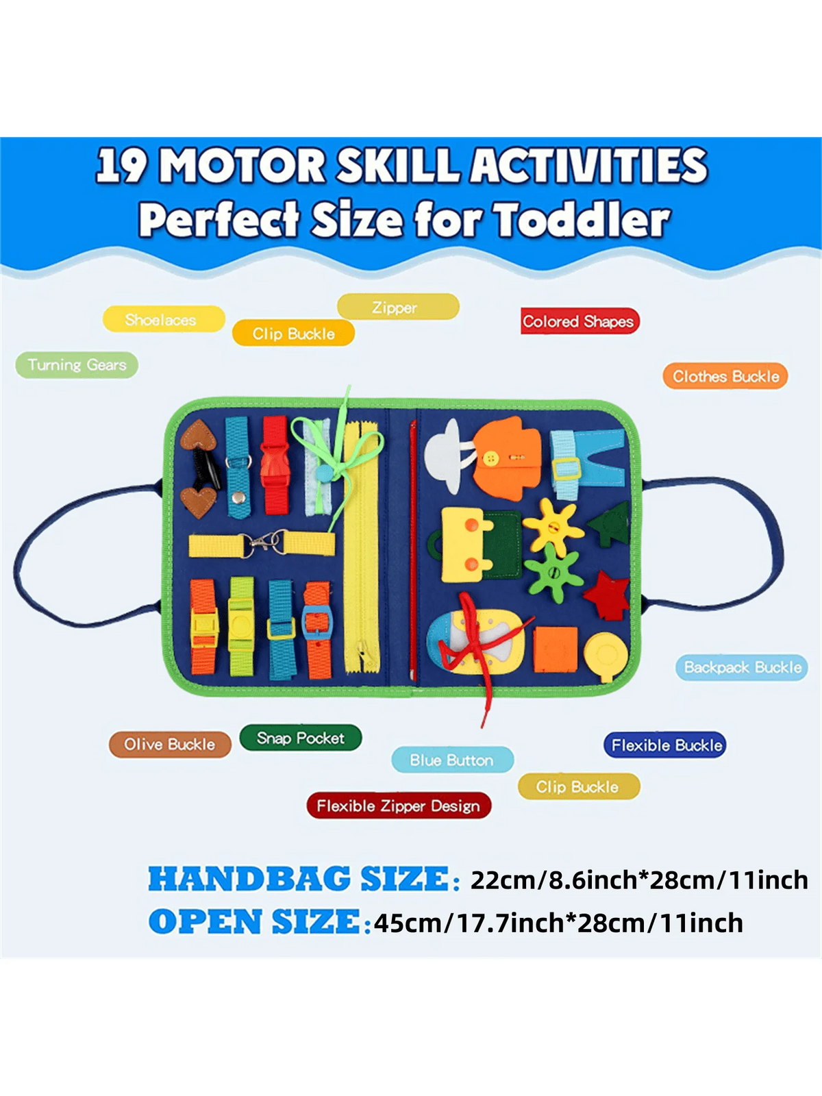 Montessori Travel Toy Felt Activity Quiet Books Busy Board Activity Educational Sensory Learning Book