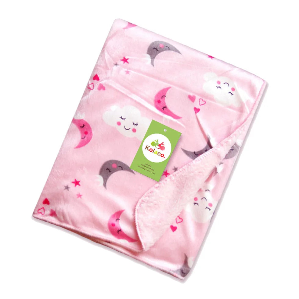 Baby Blanket & Swaddling Newborn Thermal Soft Fleece Blanket Winter Solid Bedding Set Cotton Quilt Infant Bedding Swaddle Wrap