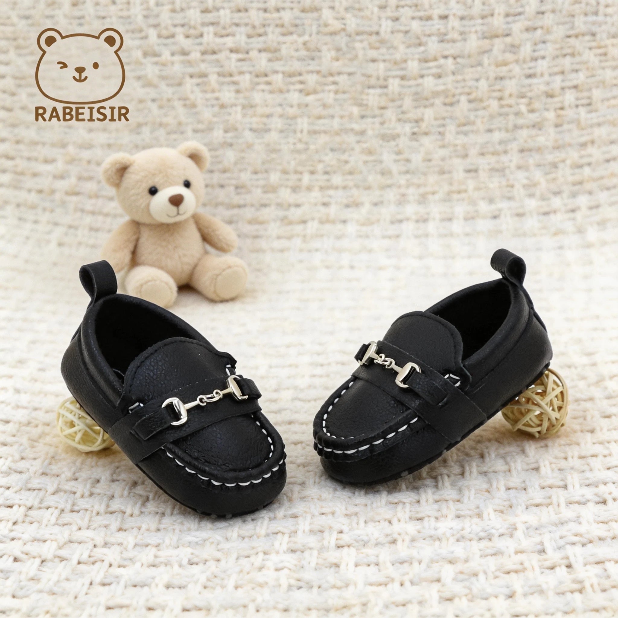 Spring and Autumn Baby Walking Shoes, Unisex Baby Loafers, British Style Small Leather Shoes, Classic and Simple