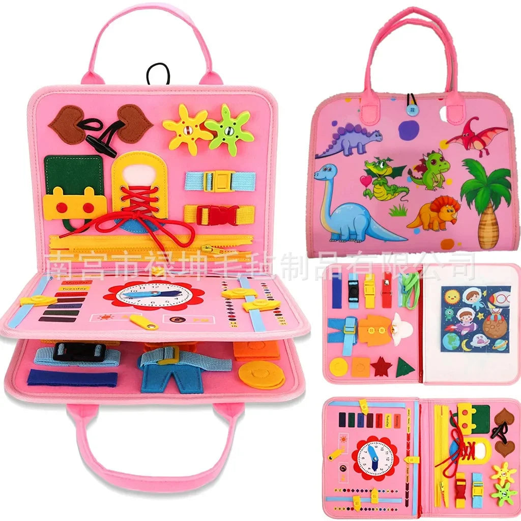 New Montessori Kids Travel Toy Felt Activity Quiet Books Busy Board Activity Educational Sensory Learning Book for Kids Gifts