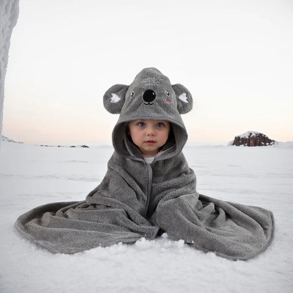 Cartoon Baby Bath Towel Infant Soft Bathrobe Hooded Swaddle Towel Blanket Kids Warm Sleeping Swaddle Wrap for Newborn Boys Girls