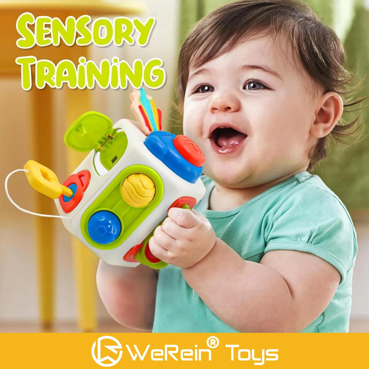 Montessori Sensory Toy Baby Grip Ball For Boy Girl Toddler Gift 6 9 10 12 Month 8 in 1 Busy Cube Educational Learning Fidget Toy