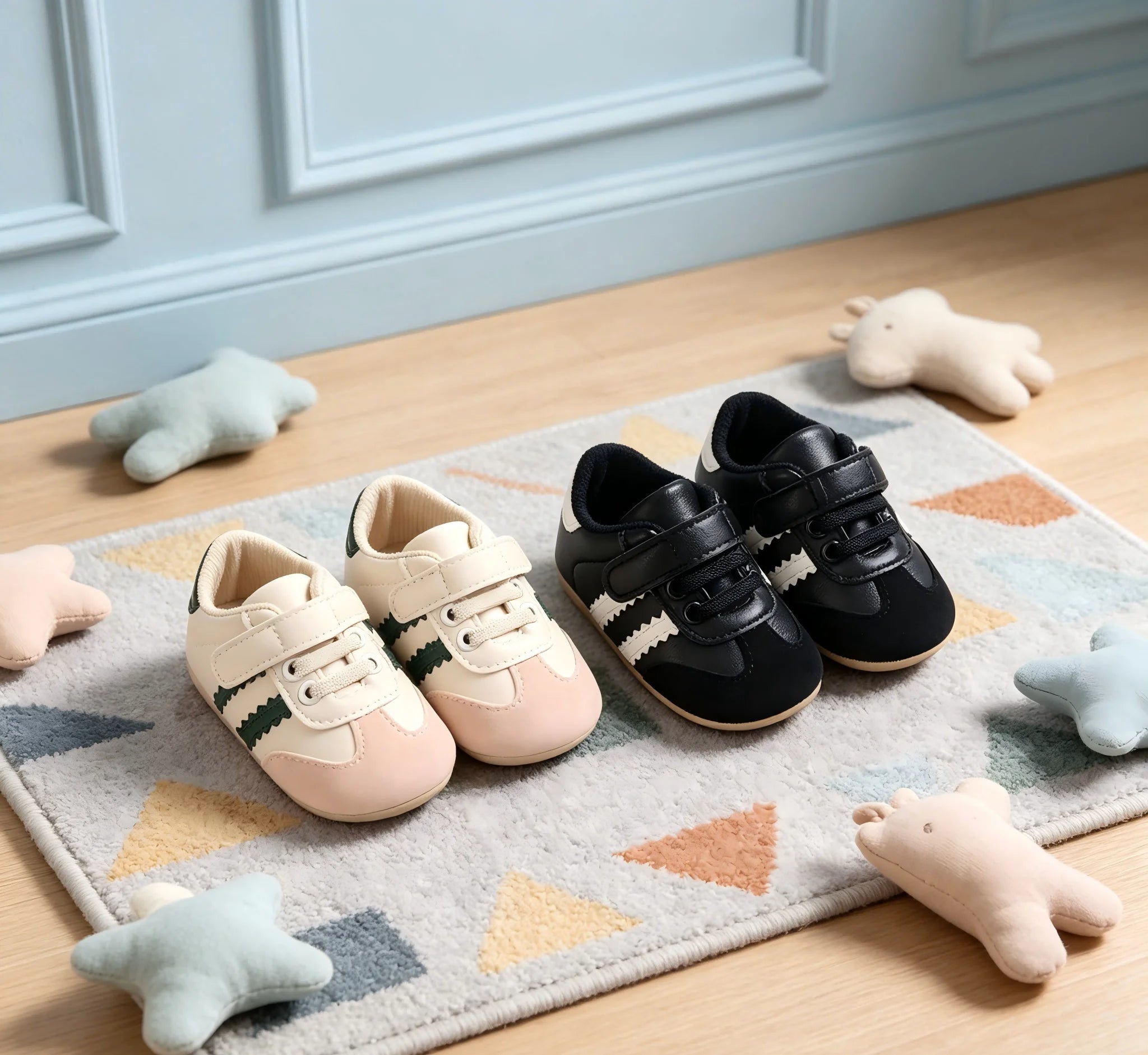 Baby Shoes With Soft Soles For Boys And Girls Aged 0-1, Color Blocked Sports Shoes, Anti Slip Walking Shoes, Simple, Fashionable