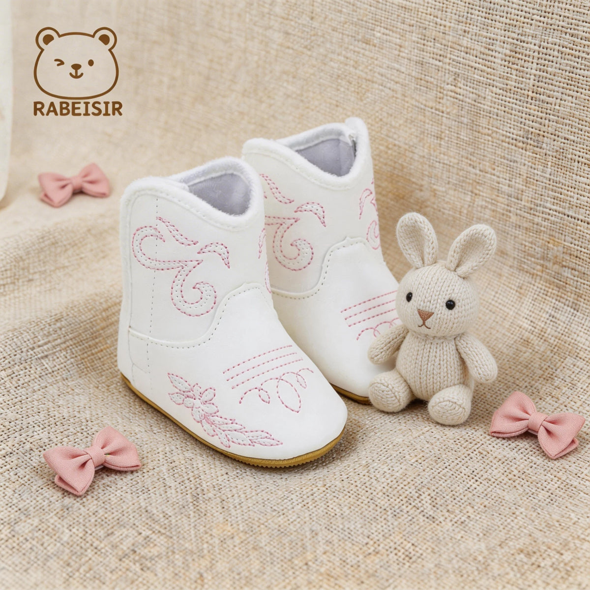 Autumn and winter baby boots, anti-slip and warm, 0-1 and a half year old male and female baby walking shoes, western cowboy boots