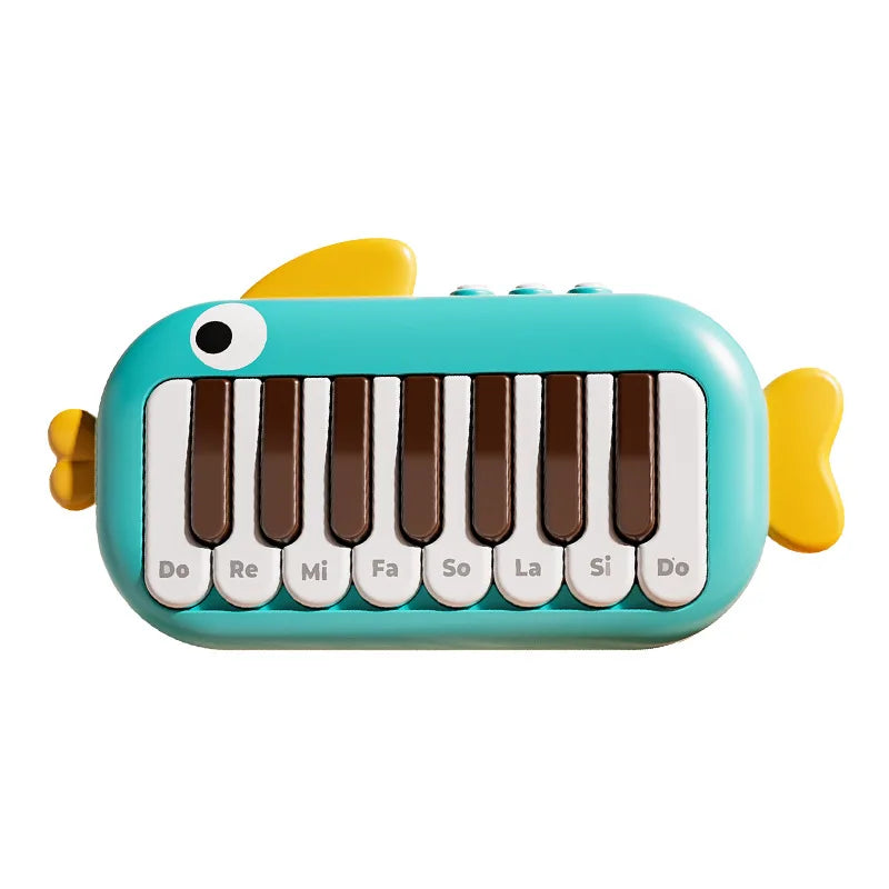 Montessori Baby Electronic Piano Toy, Multifunctional Pocket Music Keyboard, Early Learning Educational Musical Instrument Game