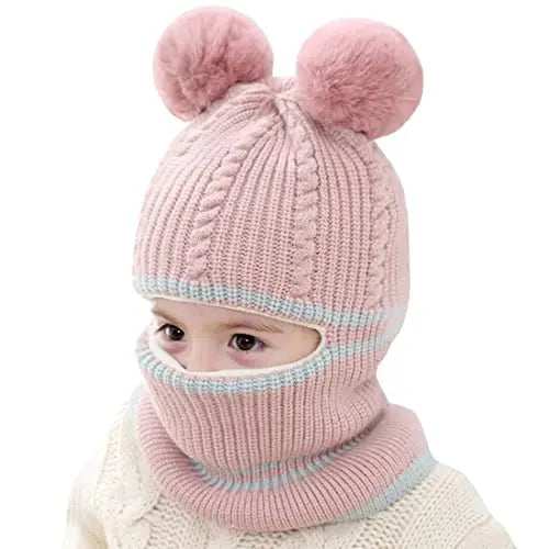 1-4 Years Baby Kids New Autumn Winter Bear Ear Knitted Cap Children Cute Warm Beanies Hats Girls Boys Knit Pullover Bonnet Caps