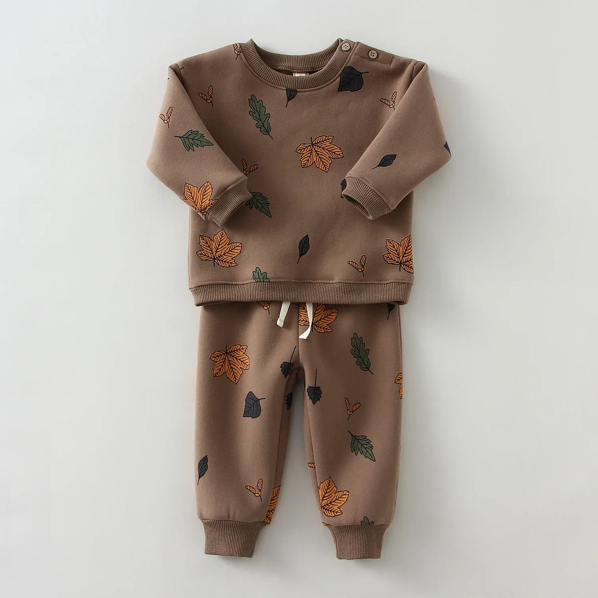 Autumn Winter Baby Girl Boy Clothes Set Embroidery Thicken Fleece Warm Sweatshirt Pant Boy Tracksuit Toddler Clothes Outfit 2Pcs