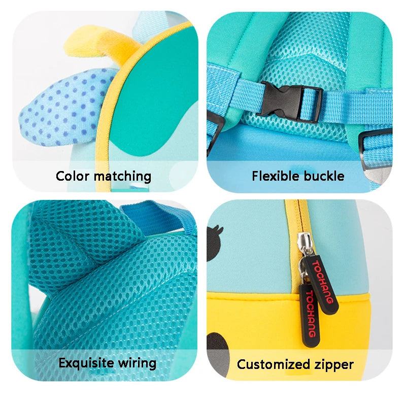 New Children School Bags 3D Biomimetic Animal Kids Backpack Kindergarten Boys and Girls School Bags Mini Backpack Book Bag
