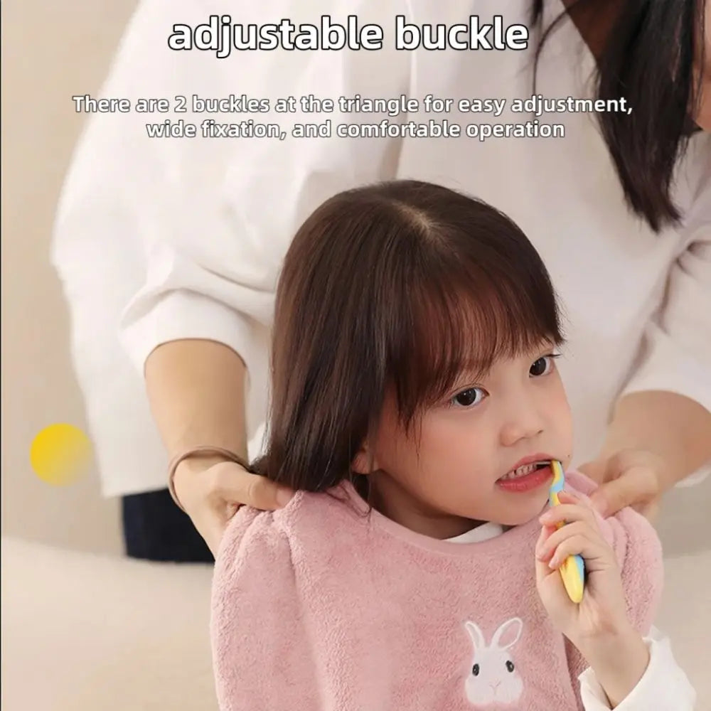 Soft Baby Bibs Skin Friendly Adjustable Snaps Children's Washcloth Water Absorbent Toddler Face Towel for Feeding Eating