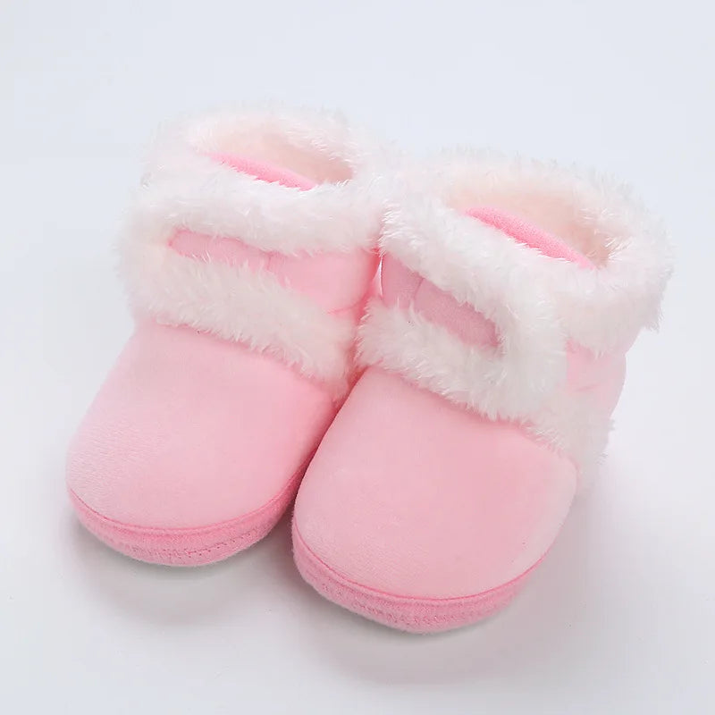 Newborn Winter Warm Toddler Boots Baby Shoes Boys Girls Toddler Sneakers Soft Bottom Infant Flats Warm Snow Boots  0-18M