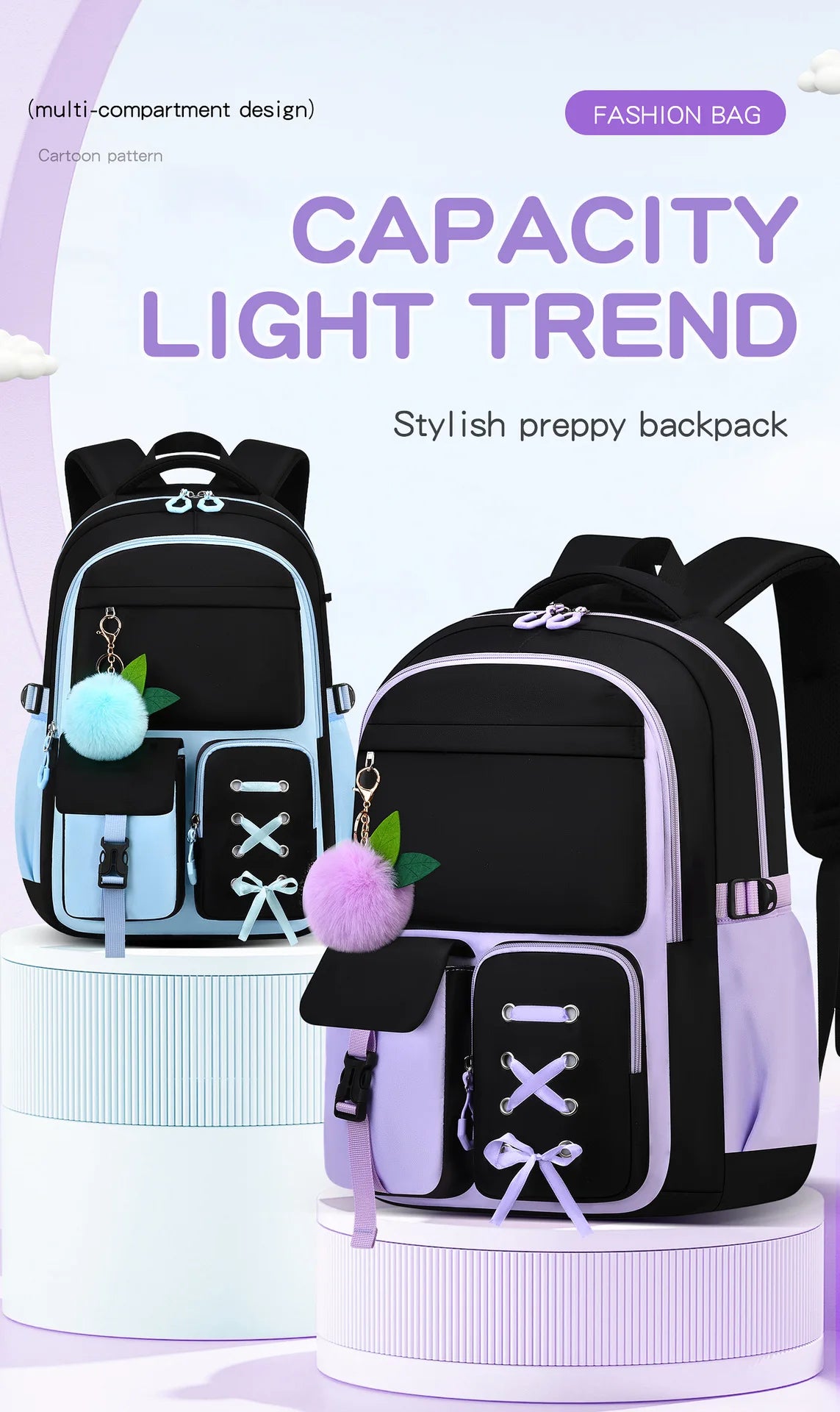 Primary School Bags For Girls Schoolbag Kawaii Lightweight Children School backpack Book Bag Travel Backpack Mochilas Gifts