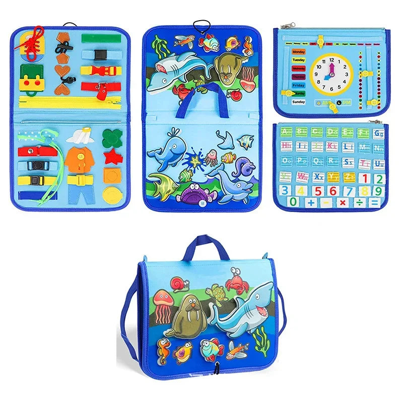 New Montessori Kids Travel Toy Felt Activity Quiet Books Busy Board Activity Educational Sensory Learning Book for Kids Gifts