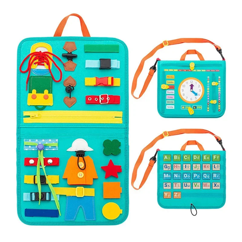 New Montessori Kids Travel Toy Felt Activity Quiet Books Busy Board Activity Educational Sensory Learning Book for Kids Gifts