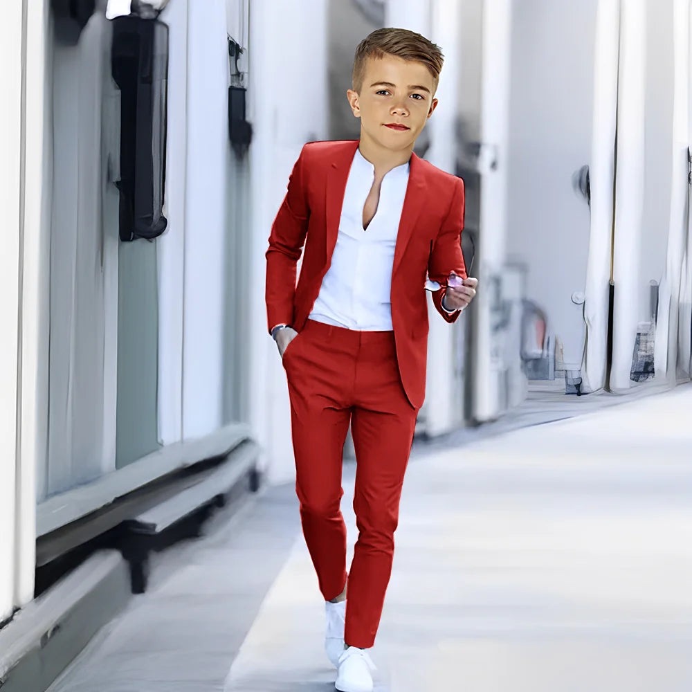Khaki Suit for Boys Fashion Summer Jacket Pants 2-piece Set Custom Suit Wedding Boys Dress 2-16 Years Old Outfit