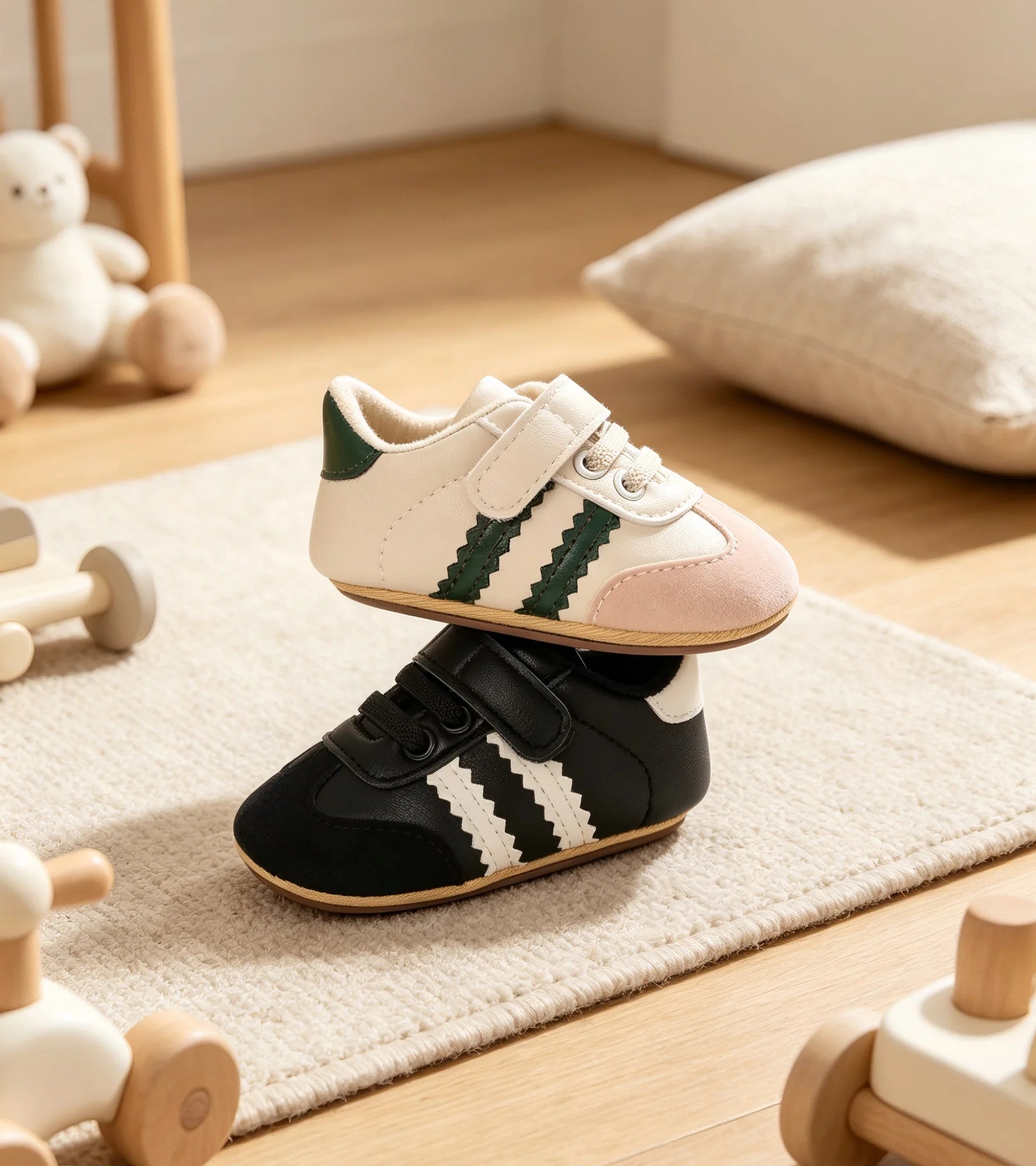 Baby Shoes With Soft Soles For Boys And Girls Aged 0-1, Color Blocked Sports Shoes, Anti Slip Walking Shoes, Simple, Fashionable