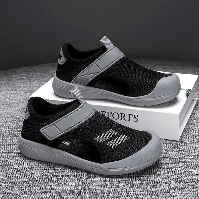 Boys Beach Sandals 2025 New Summer Children Casual Shoes Kids Lightweight Closed Toe Baby Sport Sandals for Girls Eu Size 23-36