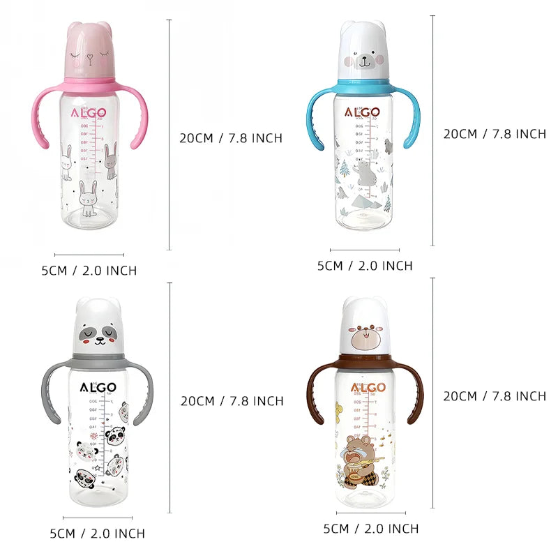 240ml Baby Bottle with Handle, Easy to Clean, Feeding Accessory for Children, Suitable for Various Occasions