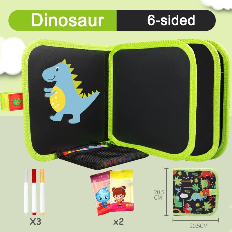 Toddlers Erasable Doodle Book Reusable Drawing Pads Coloring Doodle Book Watercolor Kids Montessori Educational Toy Gift
