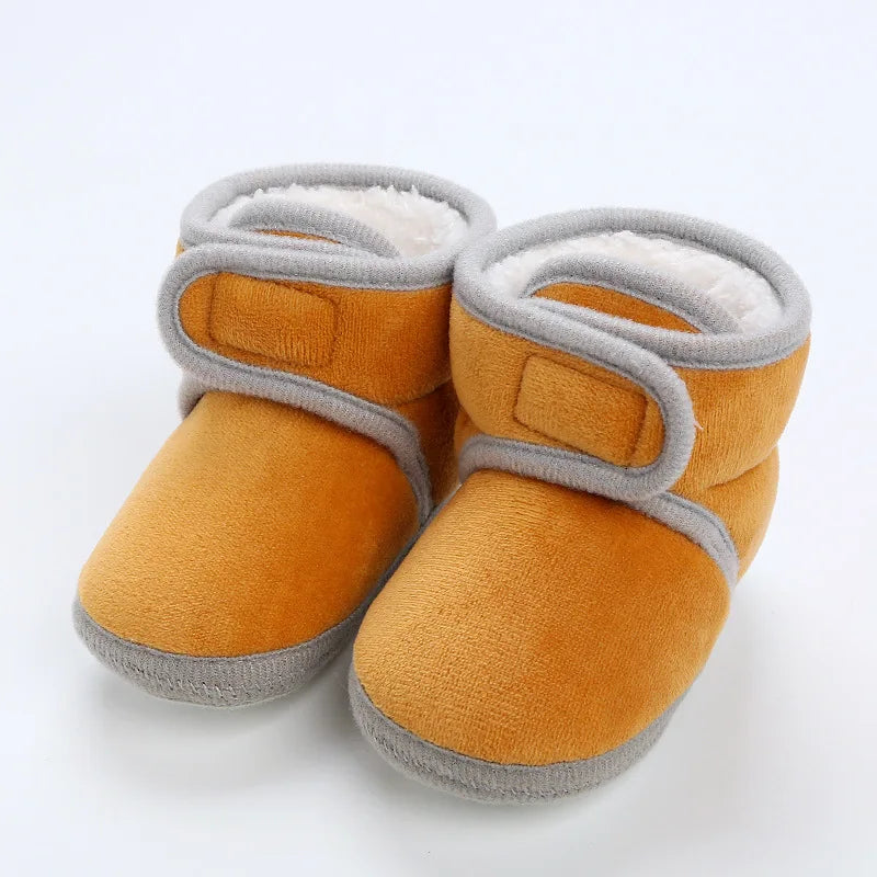 Newborn Winter Warm Toddler Boots Baby Shoes Boys Girls Toddler Sneakers Soft Bottom Infant Flats Warm Snow Boots  0-18M