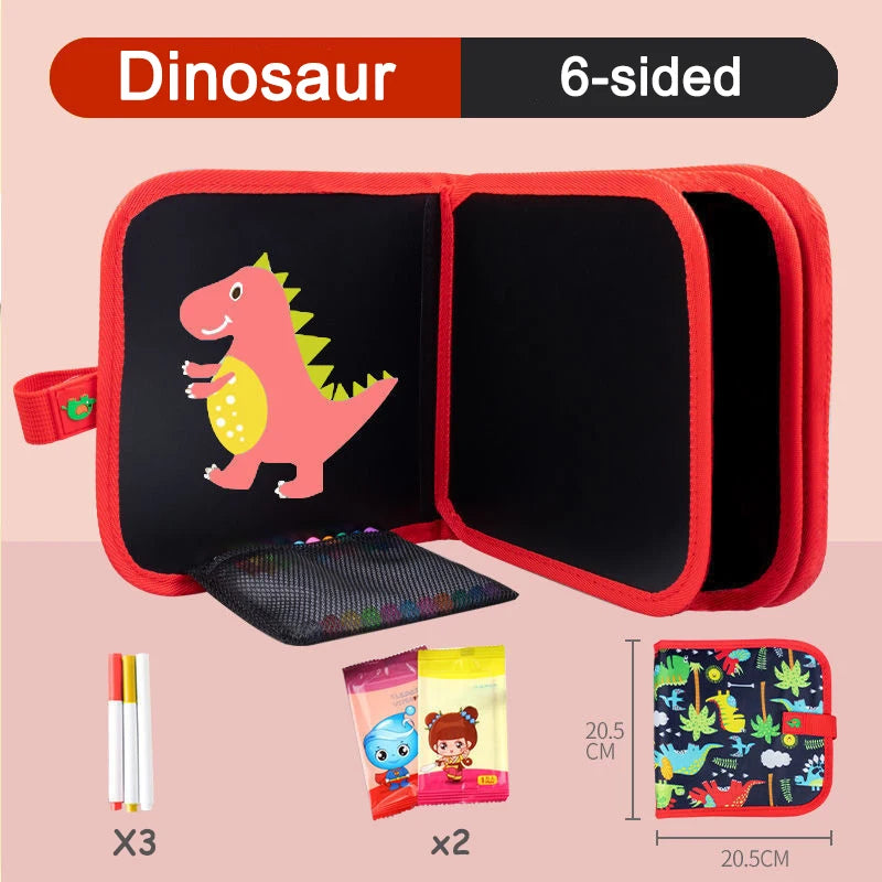 Toddlers Erasable Doodle Book Reusable Drawing Pads Coloring Doodle Book Watercolor Kids Montessori Educational Toy Gift