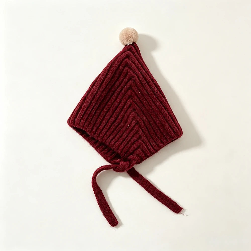 Baby Winter Hat 44-48cm 3-12 Months New Knitted Windproof Girls Hats Warm Windproof Earflap Boys Cap Toddler Infant Kids Beanie