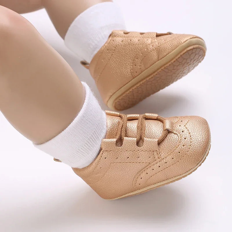Newborn Baby Boys' Shoes Moccasin Fashion Casual Sports Shoes White Baptist Soft Sole Anti Slip First Step
