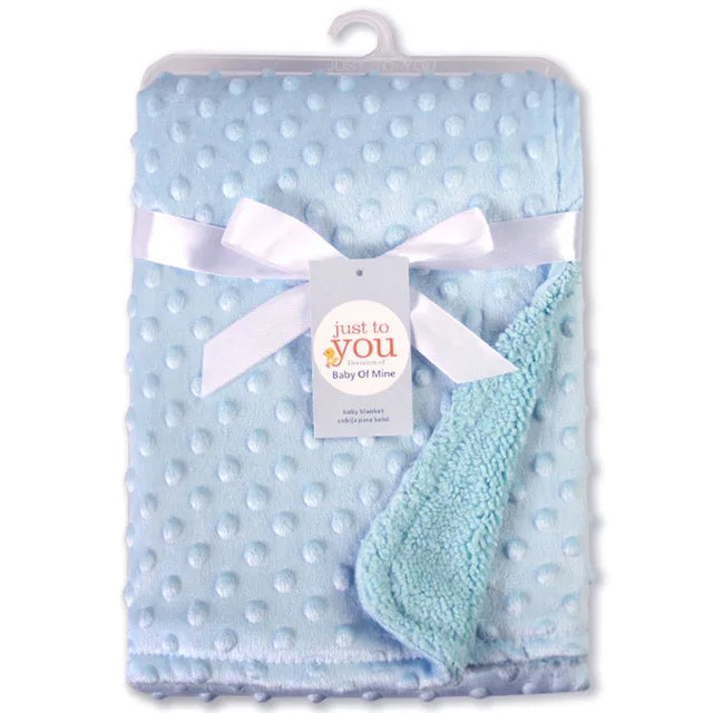 Winter Solid Baby Blanket & Swaddling Newborn Thermal Soft Fleece Blanket Toddler Bedding Warm Quilt Infant Bedding Swaddle Wrap