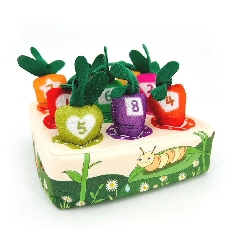 Baby Montessori Toy  Carrot Harvest Game Pull Turnip Toddler Motor Skills Training Color Learning Educational Toys For Children