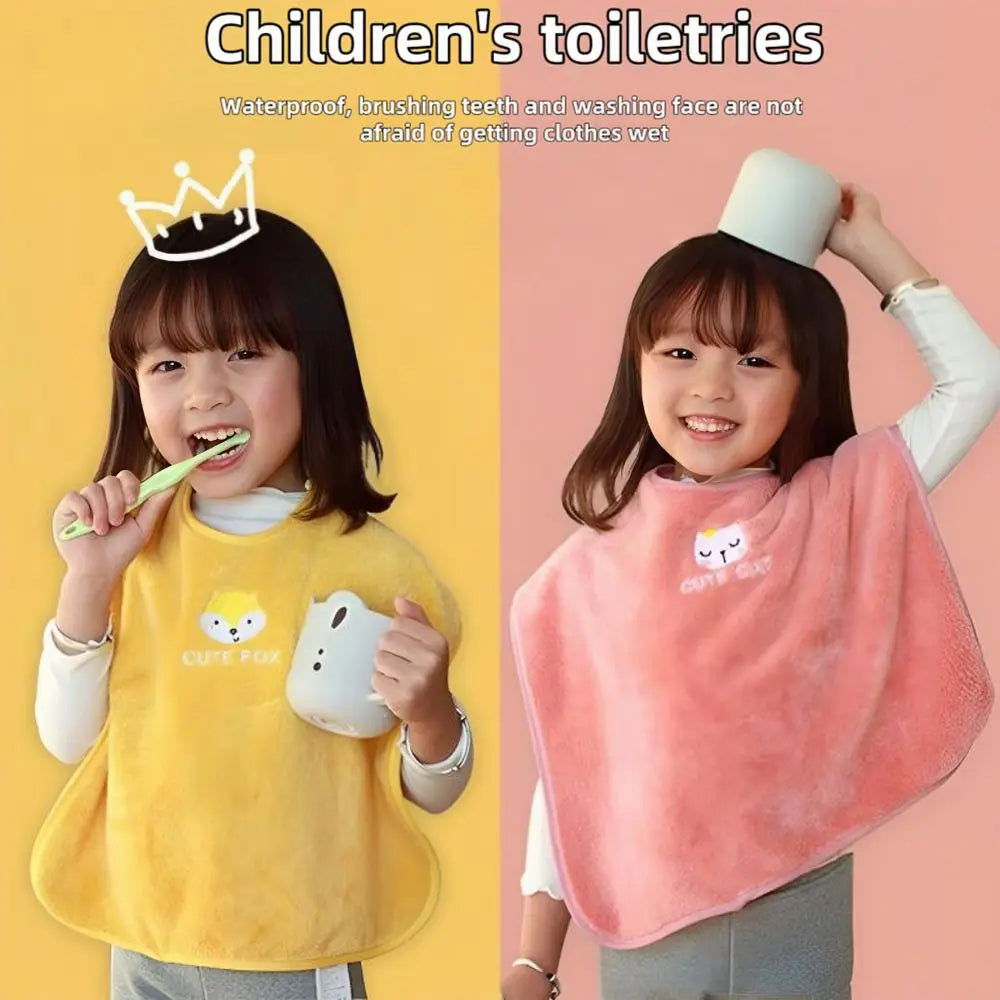 Soft Baby Bibs Skin Friendly Adjustable Snaps Children's Washcloth Water Absorbent Toddler Face Towel for Feeding Eating