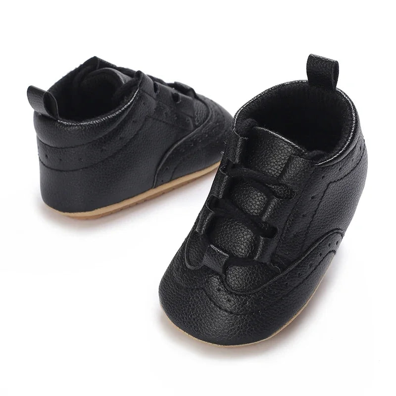 Newborn Baby Boys' Shoes Moccasin Fashion Casual Sports Shoes White Baptist Soft Sole Anti Slip First Step