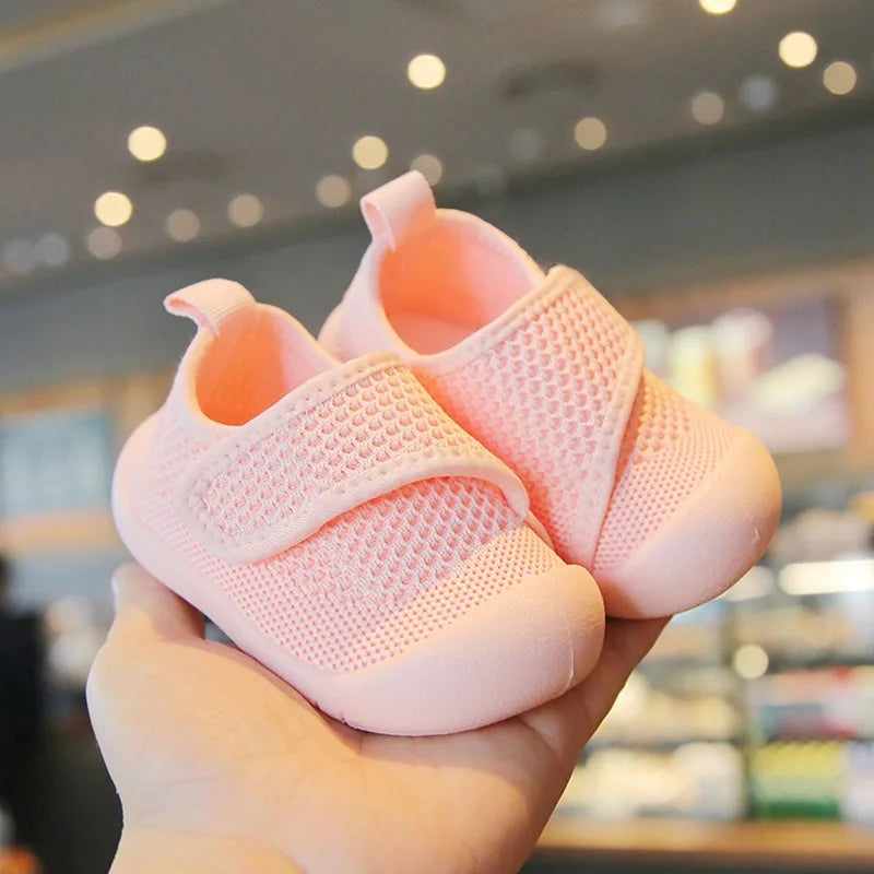 Baby Boys Girls Walking Shoes Spring Autumn Kids Casual Shoes Mesh Children Soft Sole Anti Slip Infant Newborn Knitted Shoes