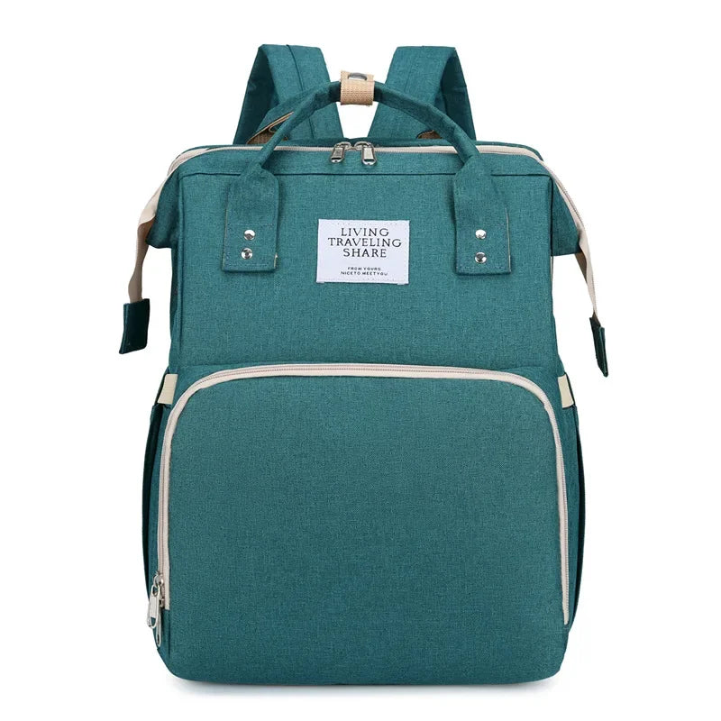 Baby Bed Mother Large Capacity Nappy Milk Bottle Backpacks with Changing Mat Convenient Baby Nursing Bags Gift Mommy Diaper Bags