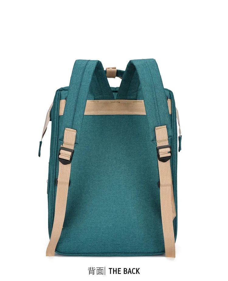 Baby Bed Mother Large Capacity Nappy Milk Bottle Backpacks with Changing Mat Convenient Baby Nursing Bags Gift Mommy Diaper Bags